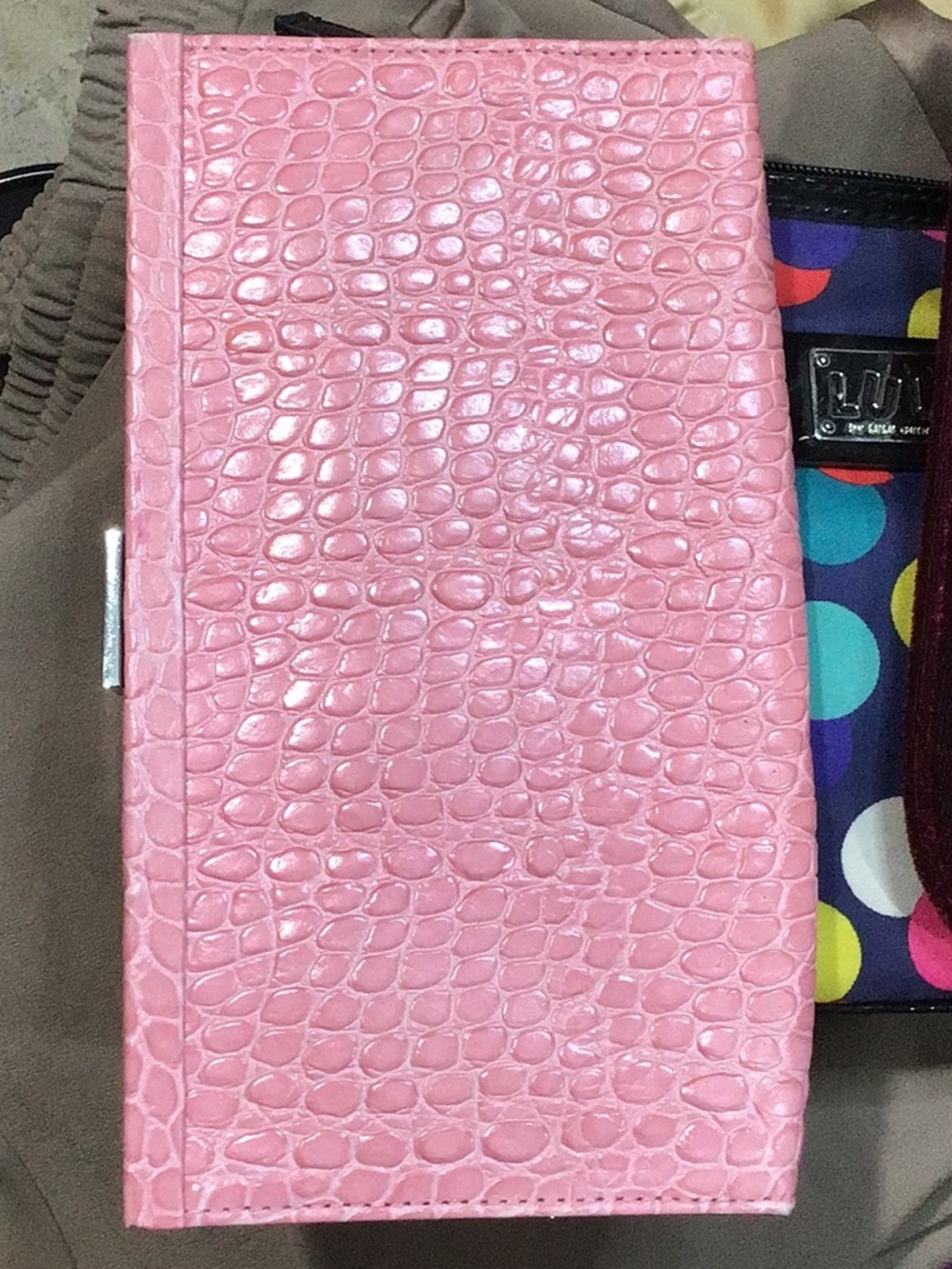 Banana republic, pink strapless clutch